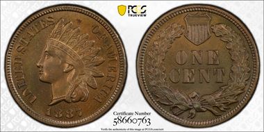 1887 1C PR65BN