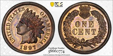 1897 1C PR63BN