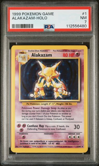 1999 POKEMON GAME #1 ALAKAZAM-HOLO (PSA 7) (PSA 7) – 112556480
