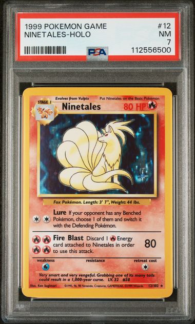 1999 POKEMON GAME #12 NINETALES-HOLO (PSA 7) (PSA 7) – 112556500
