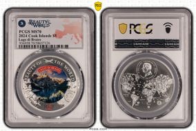 2024 $5 Lago di Braies Beauty of the World MS70