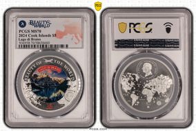 2024 $5 Lago di Braies Beauty of the World MS70