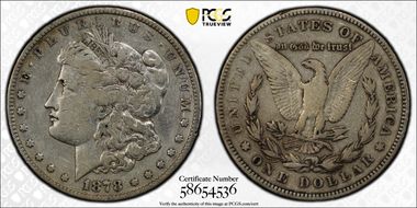 1878 7/8TF $1 VAM 44, Tripled Blossoms N1
