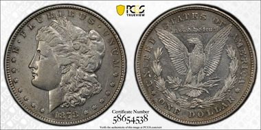 1878 8TF $1 VAM 15 Doubled Liberty N1