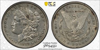 1878 7TF $1 R79 VAM 220 Tripled R N1
