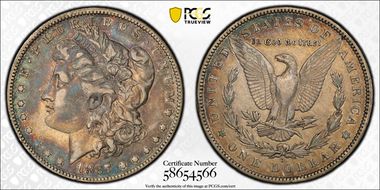 1887-O $1 VAM 2, Double 1, Triple 7 XF40