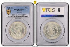 1958-Mo Peso KM-459 MS67