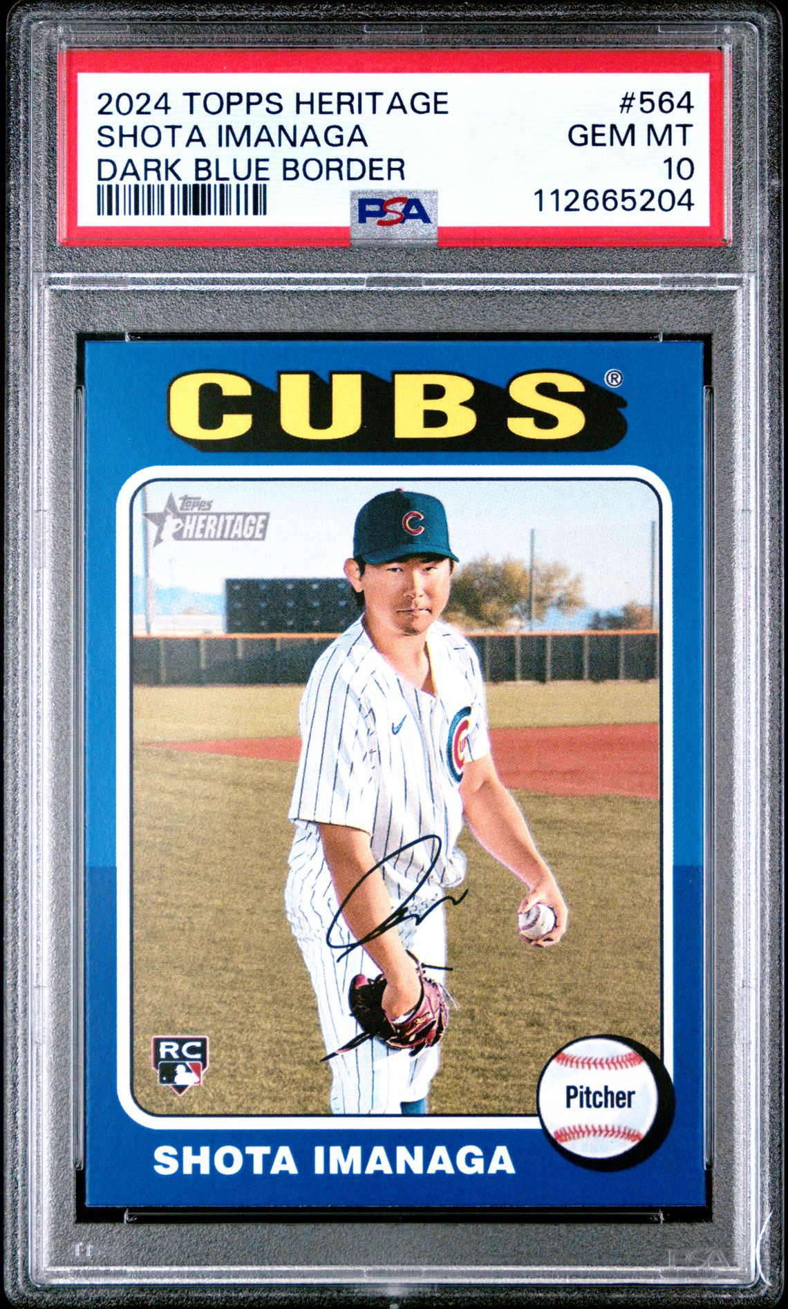 2024 Topps Heritage TOPPS HERITAGE DARK BLUE BORDER #564 Shota Imanaga front