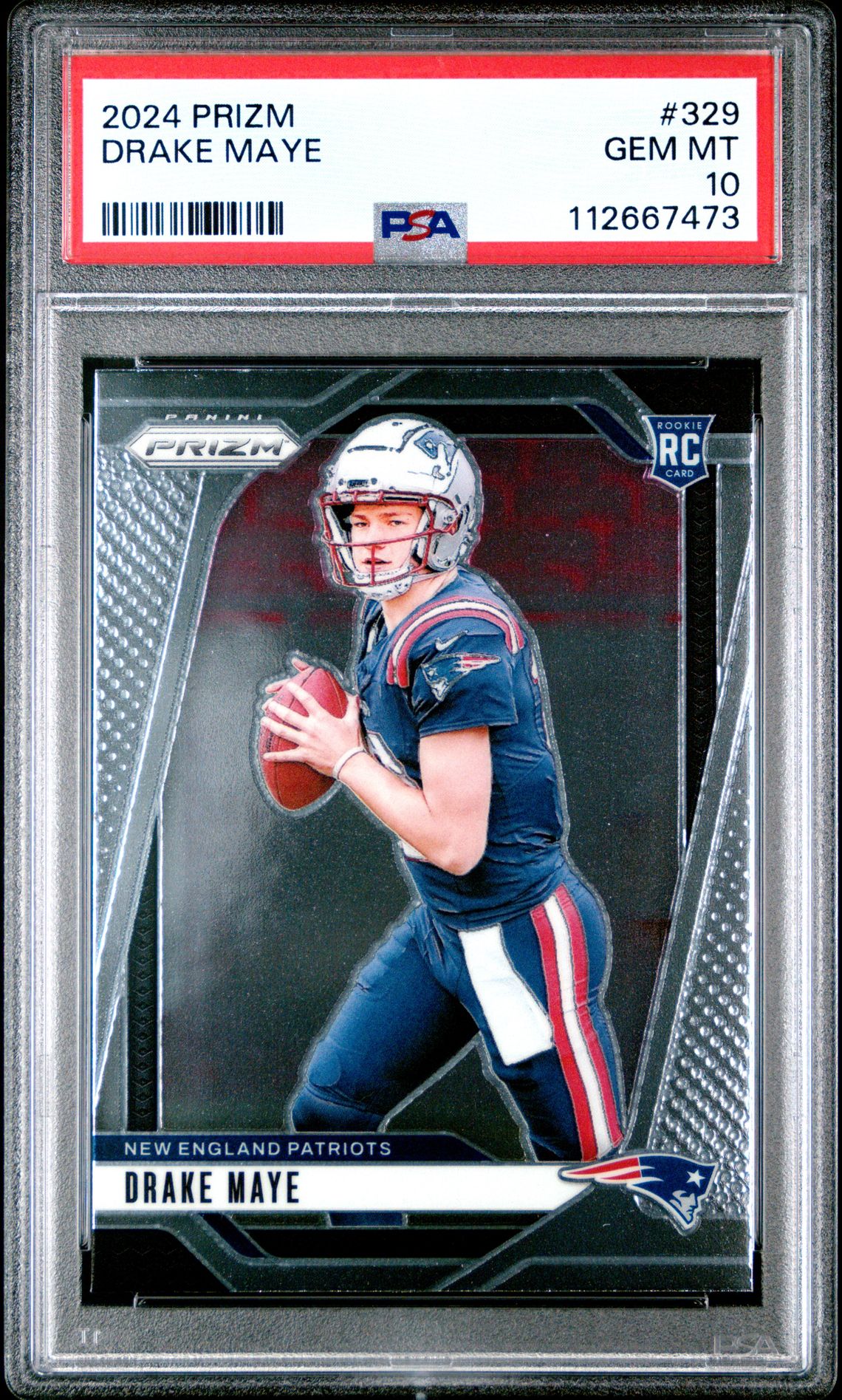 2024 Panini PANINI PRIZM NEON GREEN PULSAR #329 Drake Maye front