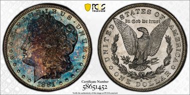 1881-S $1 MS67