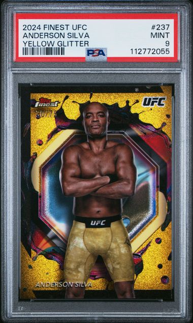 2024 Topps Finest Ufc Anderson Silva #237 (Yellow Glitter) Mint 9 front