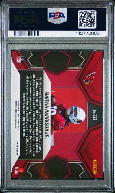 2024 Panini Mosaic Marvin Harrison Jr. #283 (Green) Gem Mt 10 back