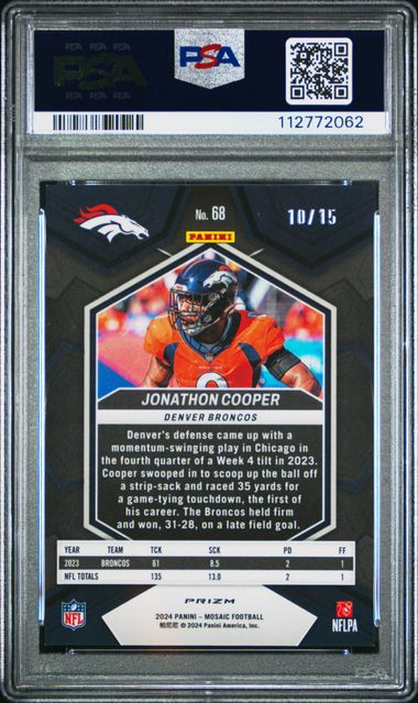 2024 Panini Mosaic Jonathon Cooper #68 (Tessellation) Nm-Mt 8 back