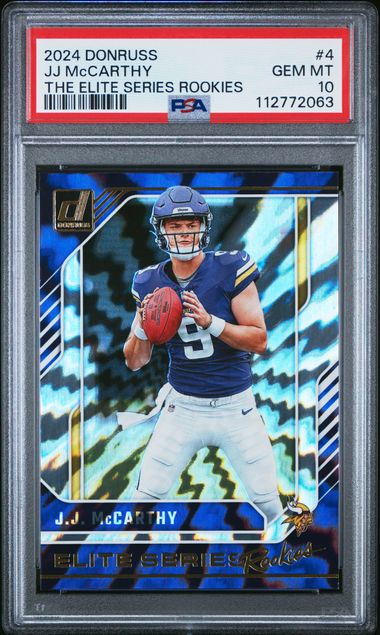2024 Panini Donruss The Elite Series Rookies Jj Mccarthy #4 Gem Mt 10 front