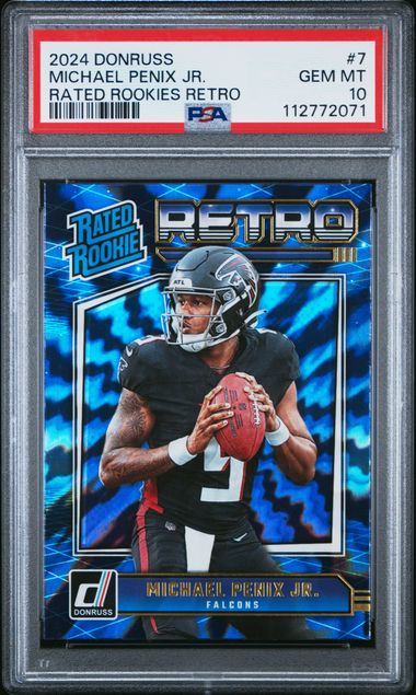 2024 Panini Donruss Rated Rookies Retro Michael Penix Jr. #7 Gem Mt 10 front