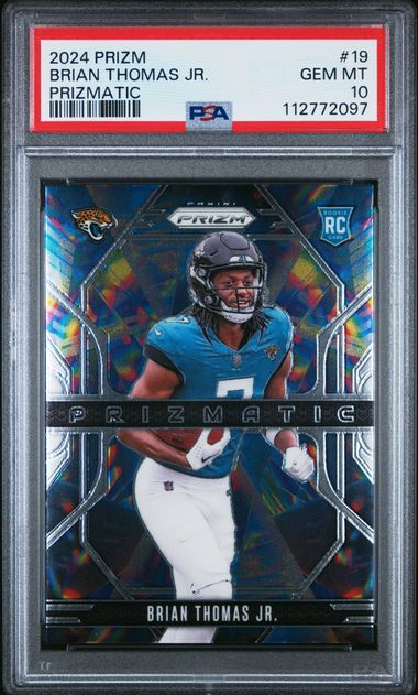 2024 Panini Prizm Prizmatic Brian Thomas Jr. #19 Gem Mt 10 front