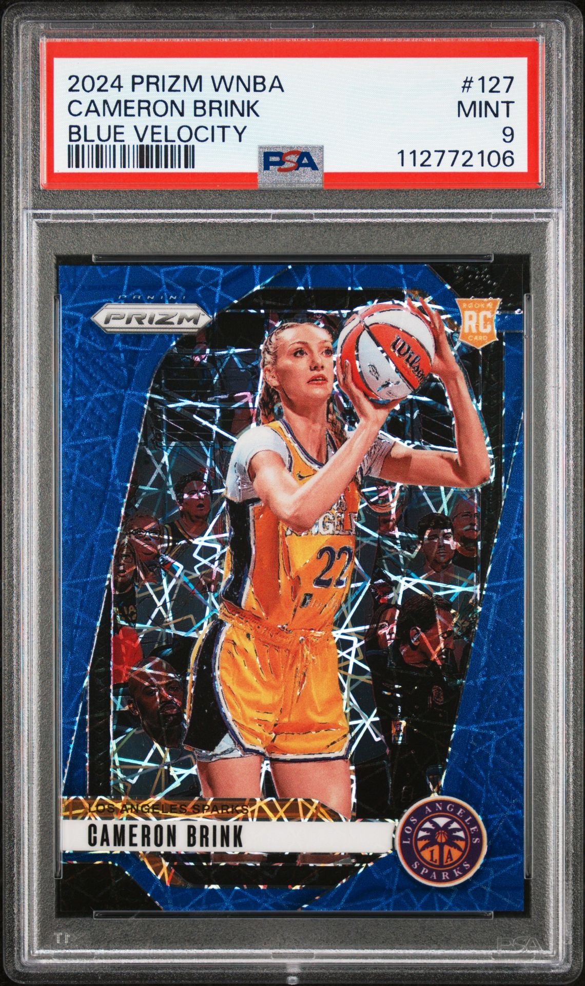 2024 Panini Prizm Wnba Cameron Brink #127 (Blue Velocity) Mint 9 front