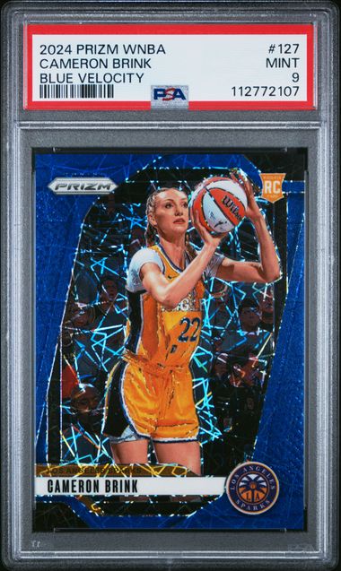 2024 Panini Prizm Wnba Cameron Brink #127 (Blue Velocity) Mint 9 front