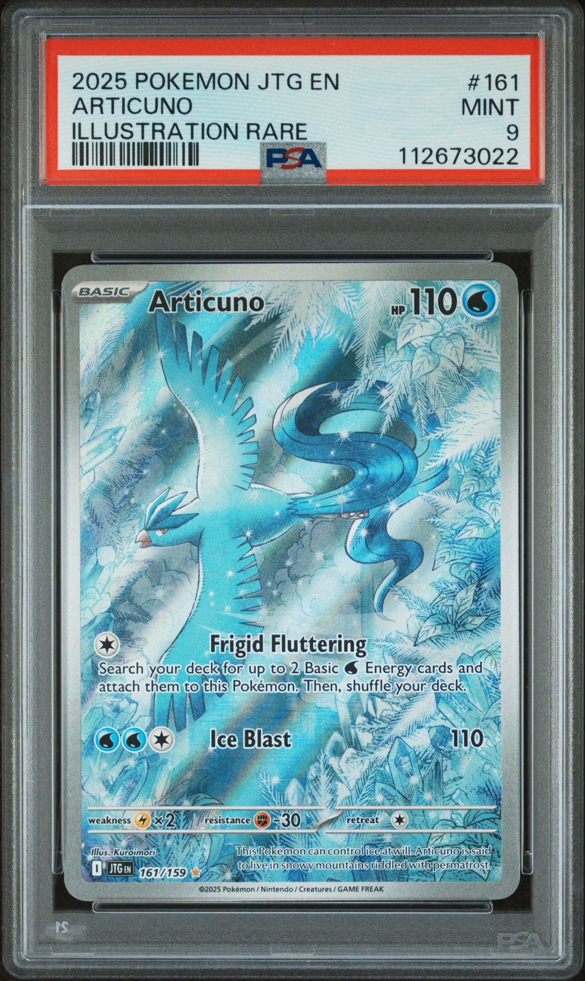 2025 Pokemon Jtg En-Journey Together Articuno #161 (Illustration Rare) Mint 9 front