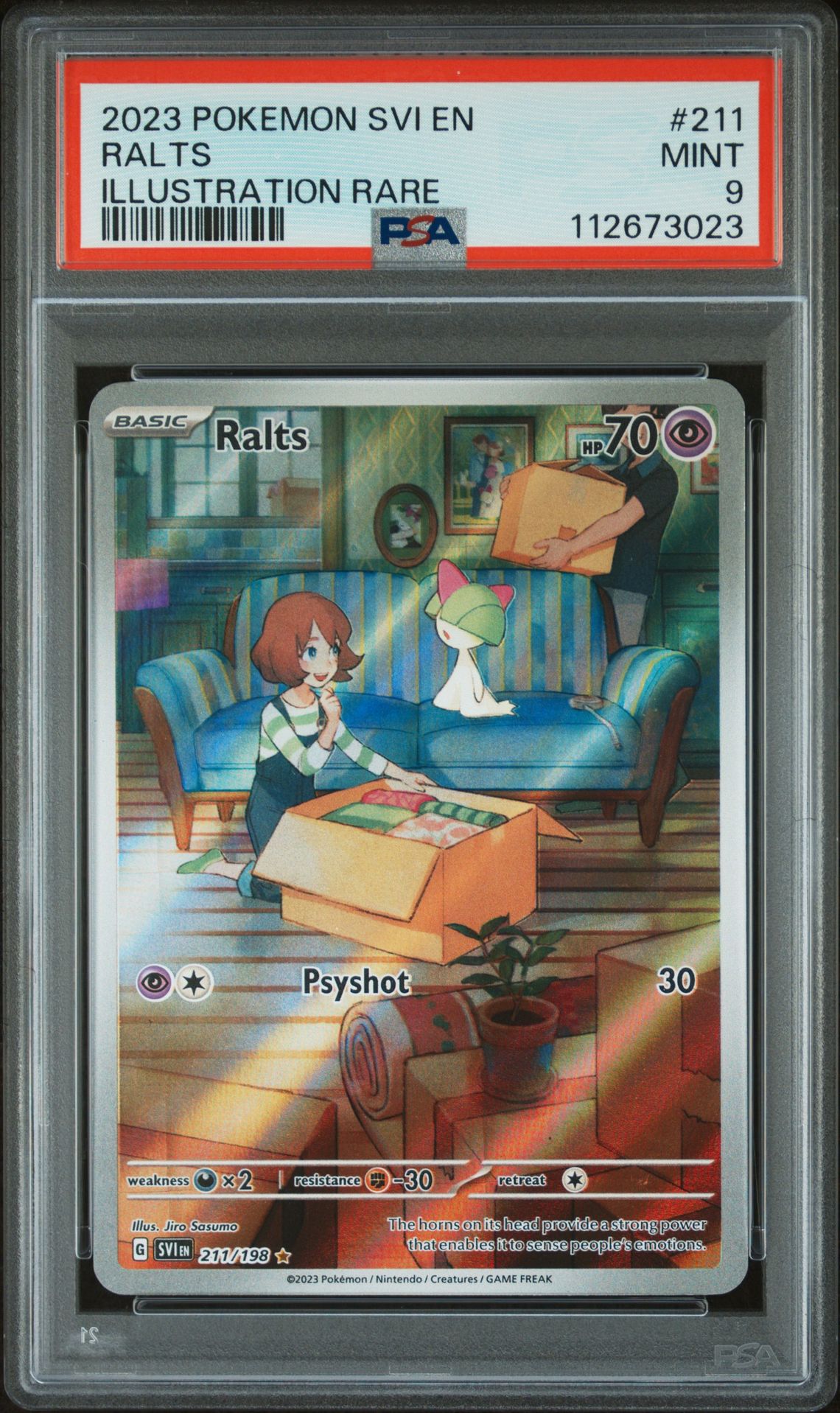 2023 Pokemon Svi En-Scarlet & Violet Ralts #211 (Illustration Rare) Mint 9 front