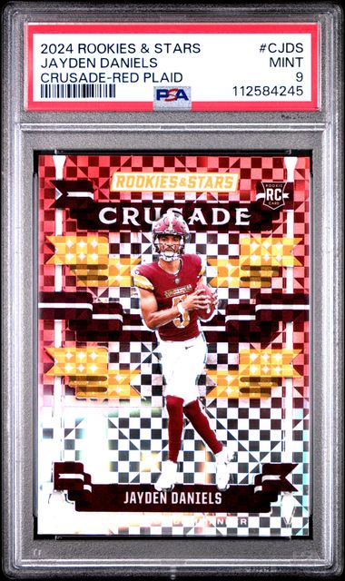 2024 Panini Rookies & Stars Crusade Jayden Daniels #Cjds (Crusade-Red Plaid) Mint 9 front