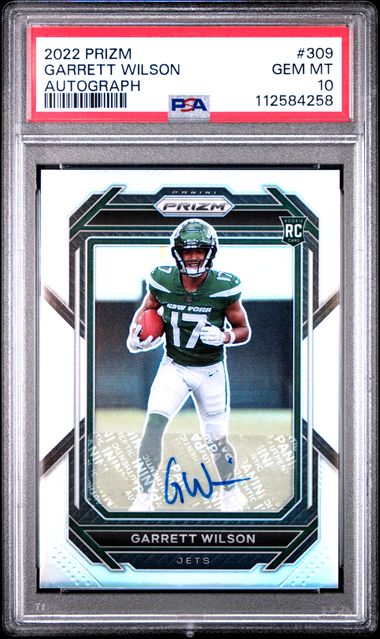 2022 Panini Prizm Garrett Wilson #309 (Autograph) Gem Mt 10 front