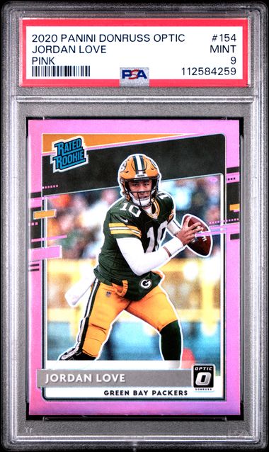 2020 Panini Donruss Optic Jordan Love #154 (Pink) Mint 9 front