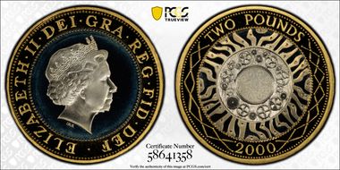 2000 £2 S-K9 Iron Age Ag PR68DCAM