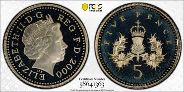 2000 5p S-D5 Silver PR68DCAM