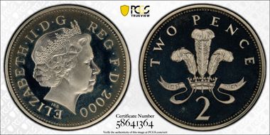 2000 2p S-C5 Silver PR68DCAM