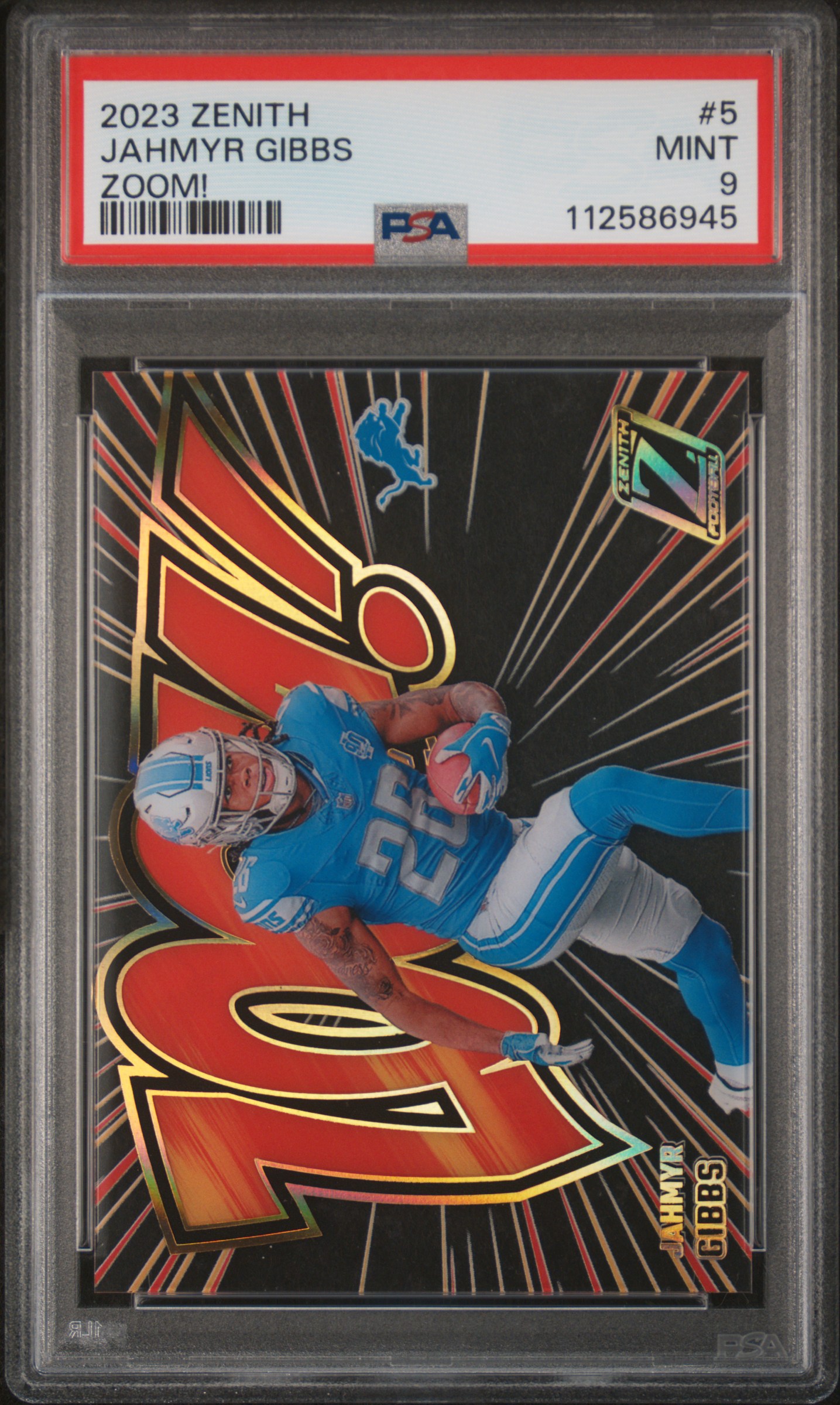 Smokey's 2023 Panini Zenith Zoom! Jahmyr Gibbs #5 PSA 9 | Card Ladder