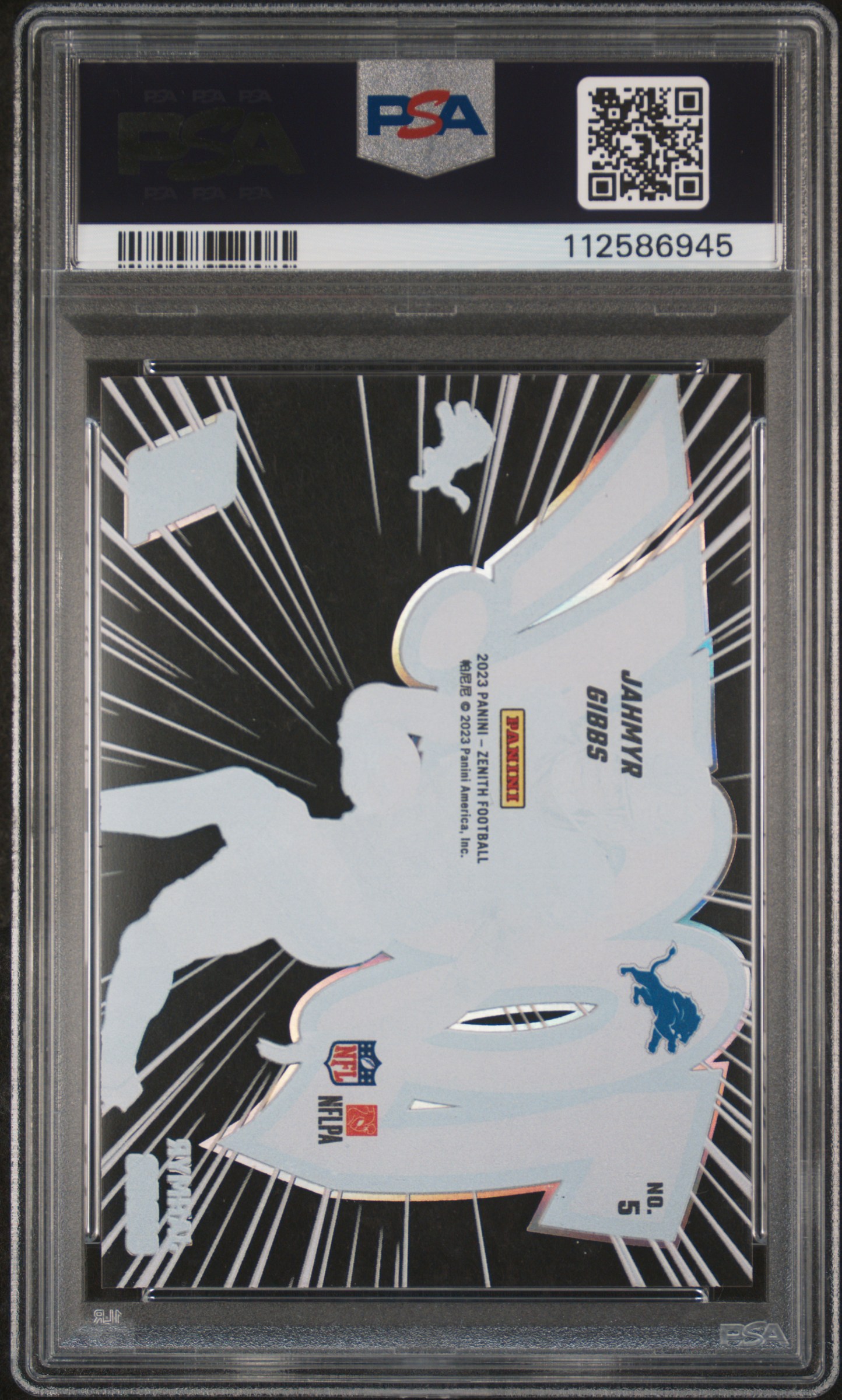 Smokey's 2023 Panini Zenith Zoom! Jahmyr Gibbs #5 PSA 9 | Card Ladder