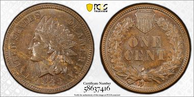 1883 1C MS63BN