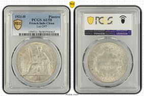 1921-H Piastre Lec-297 AU58