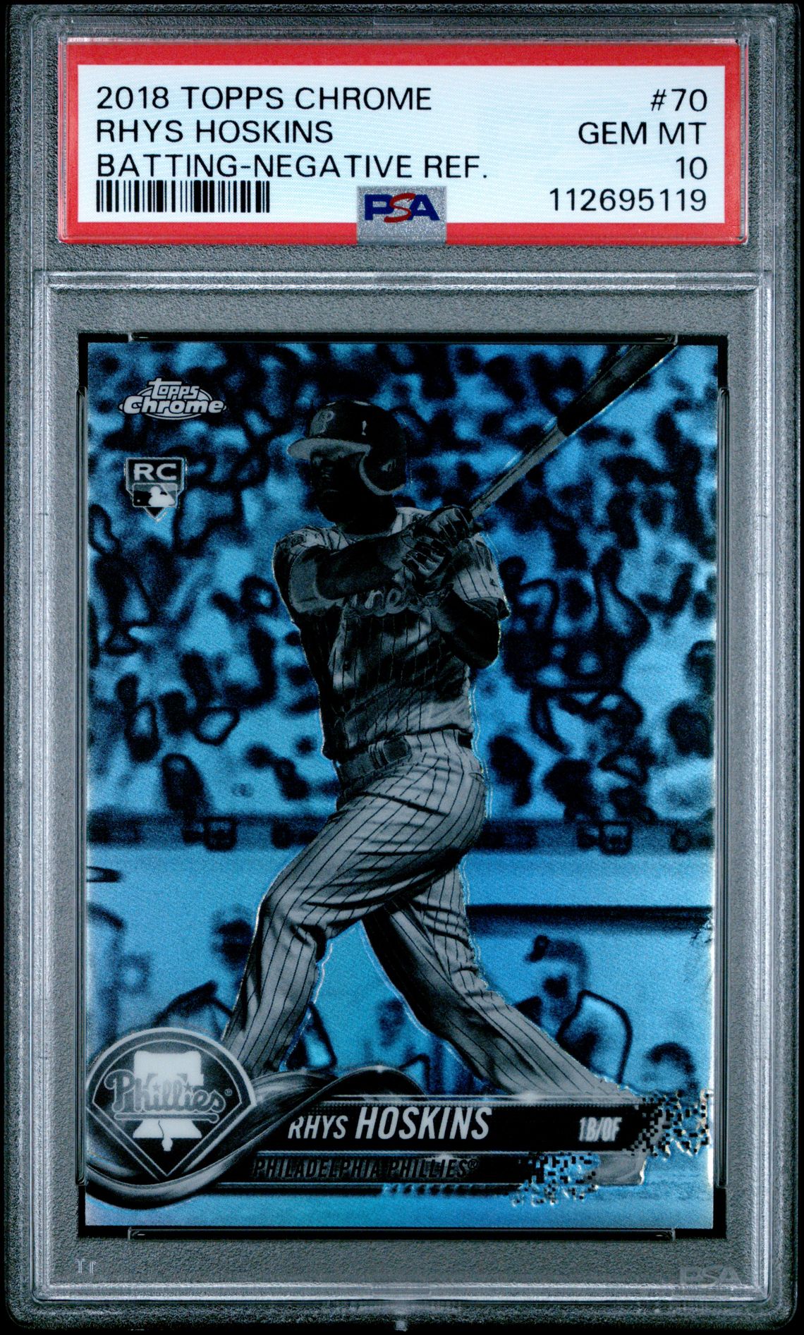 2018 Topps TOPPS CHROME NEGATIVE REFRACTOR #70 Rhys Hoskins front