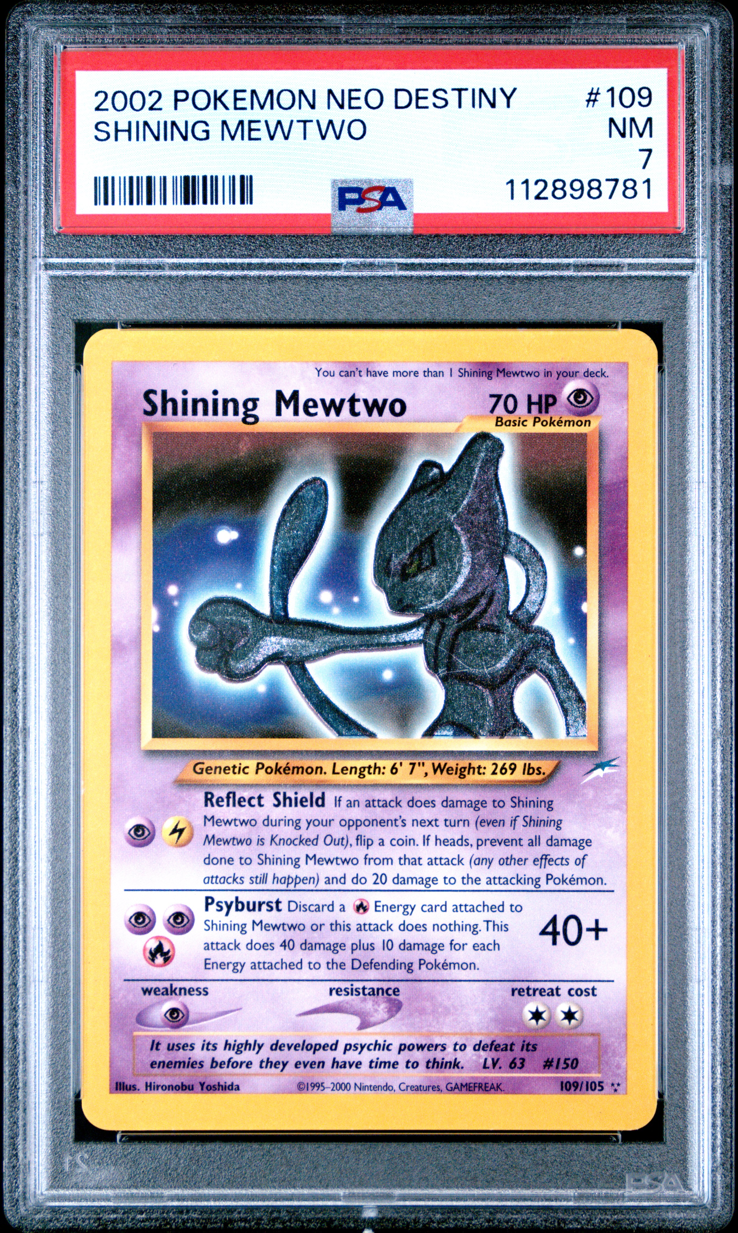 2000 mewtwo pokemon card Pokemon TCG Graded Card: 2000 Rocket's Mewtwo (1st Edition) English #014  PSA 8 main image 0
