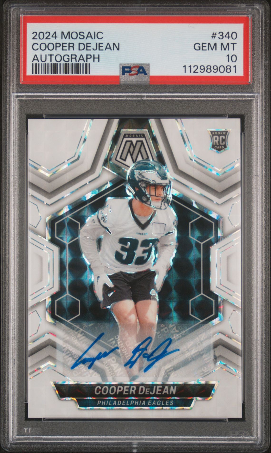 2024 Panini PANINI MOSAIC AUTOGRAPH #340 Cooper Dejean front