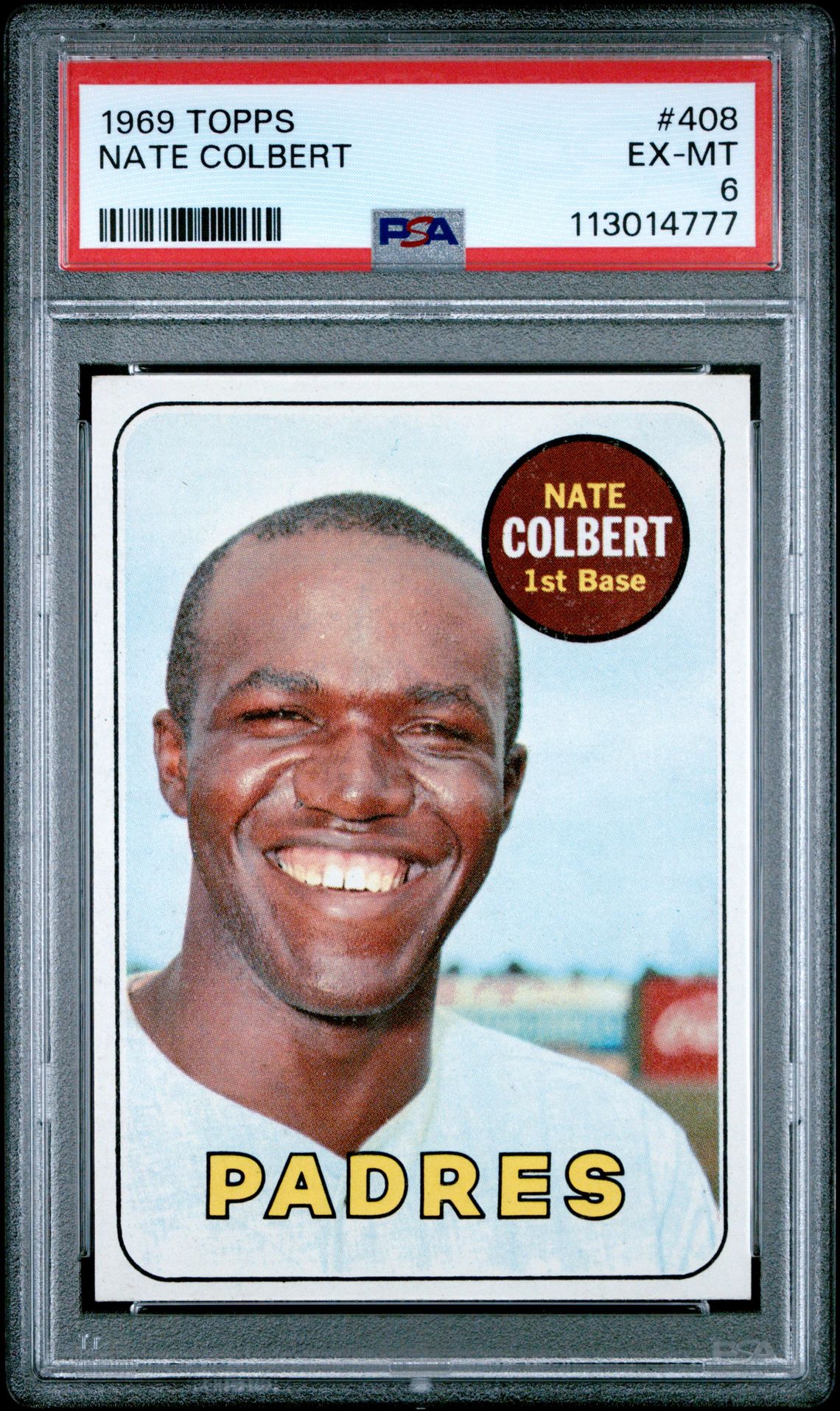 1969 Topps TOPPS #408 Nate Colbert front