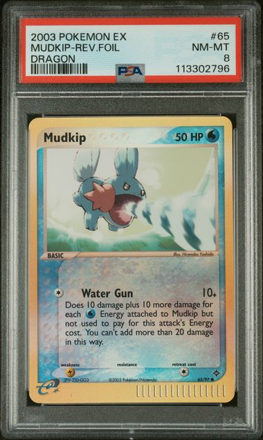 2003 Pokemon EX Dragon Mudkip-Reverse Foil 65