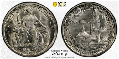 1936-D 50C San Diego MS66