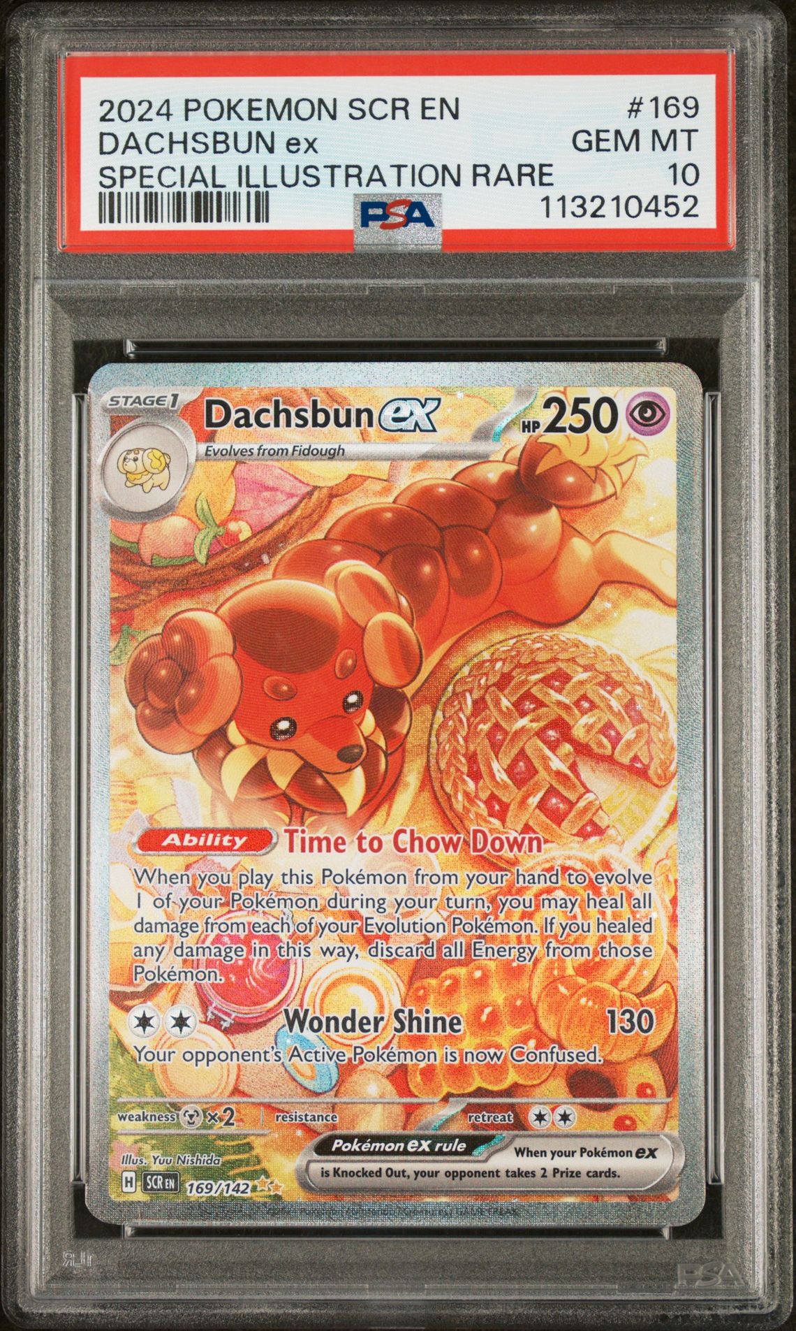2024 Pokemon POKEMON SCR EN-STELLAR CROWN Illustration Rare #169 Dachsbun Ex front