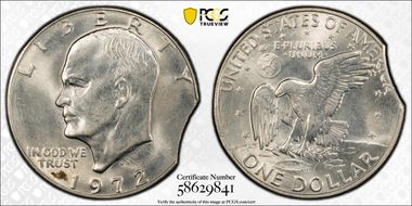 1972-D $1 MS62