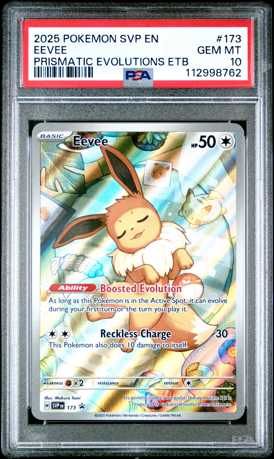 2025 Pokemon POKEMON SVP EN-SV BLACK STAR PROMO PRISMATIC EVOLUTIONS ETB #173 Eevee front