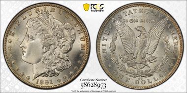 1891-CC $1 MS66