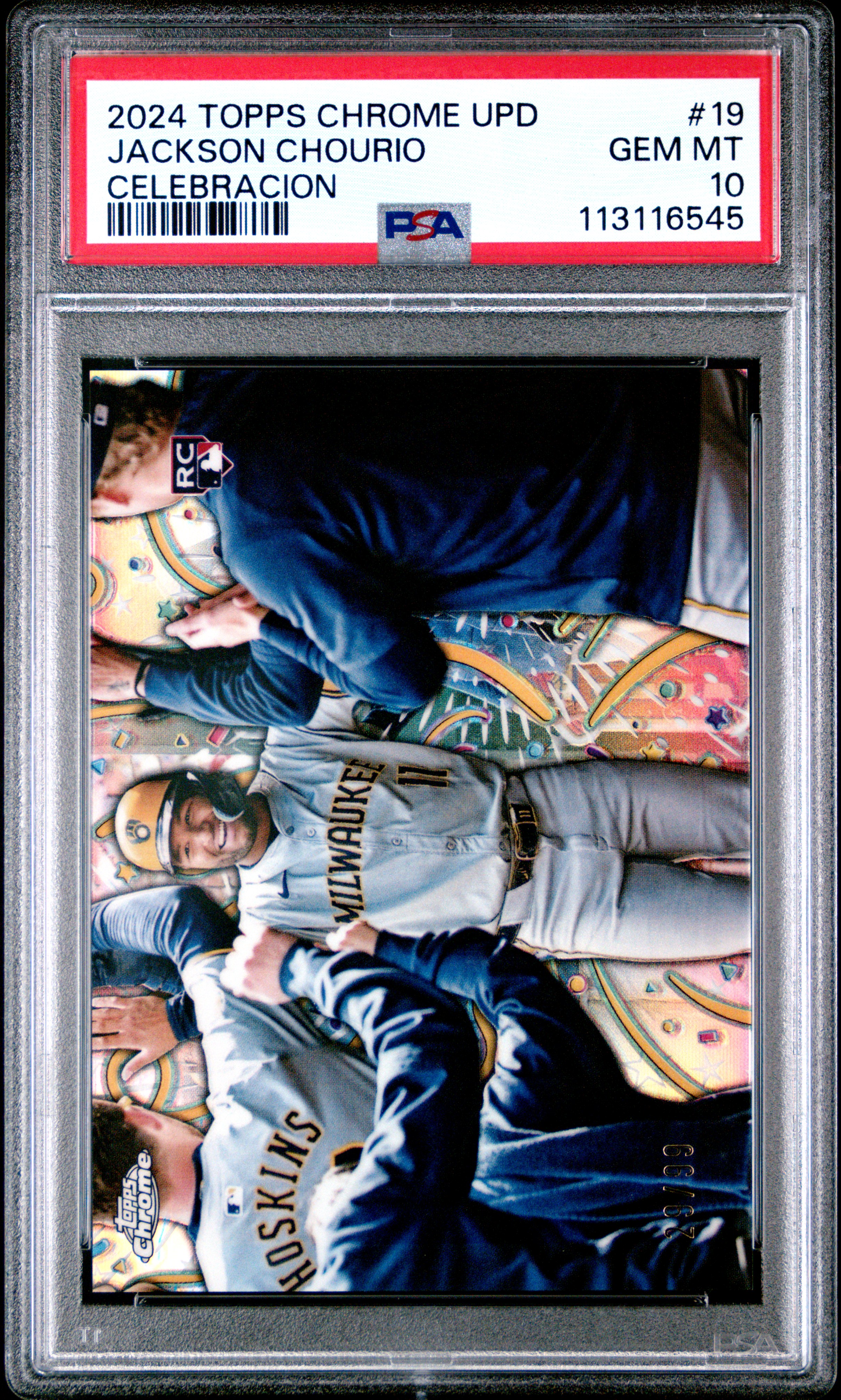 2024 Topps Chrome Update Celebracion Jackson Chourio #19 PSA 10