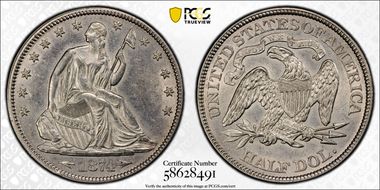 1874 50C AU58