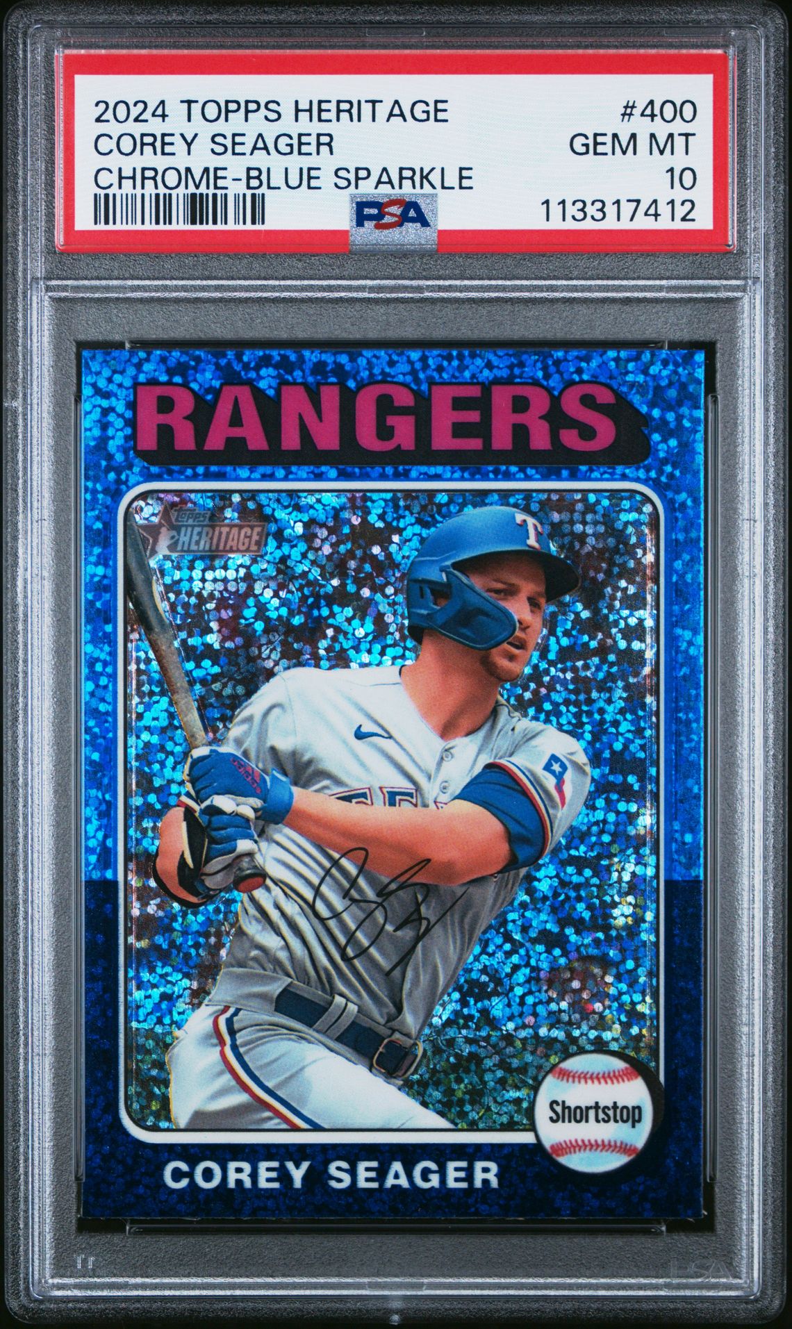 2024 Topps TOPPS HERITAGE Blue #400 Corey Seager front