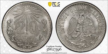 1939-M 20C KM-438  Ag MS67