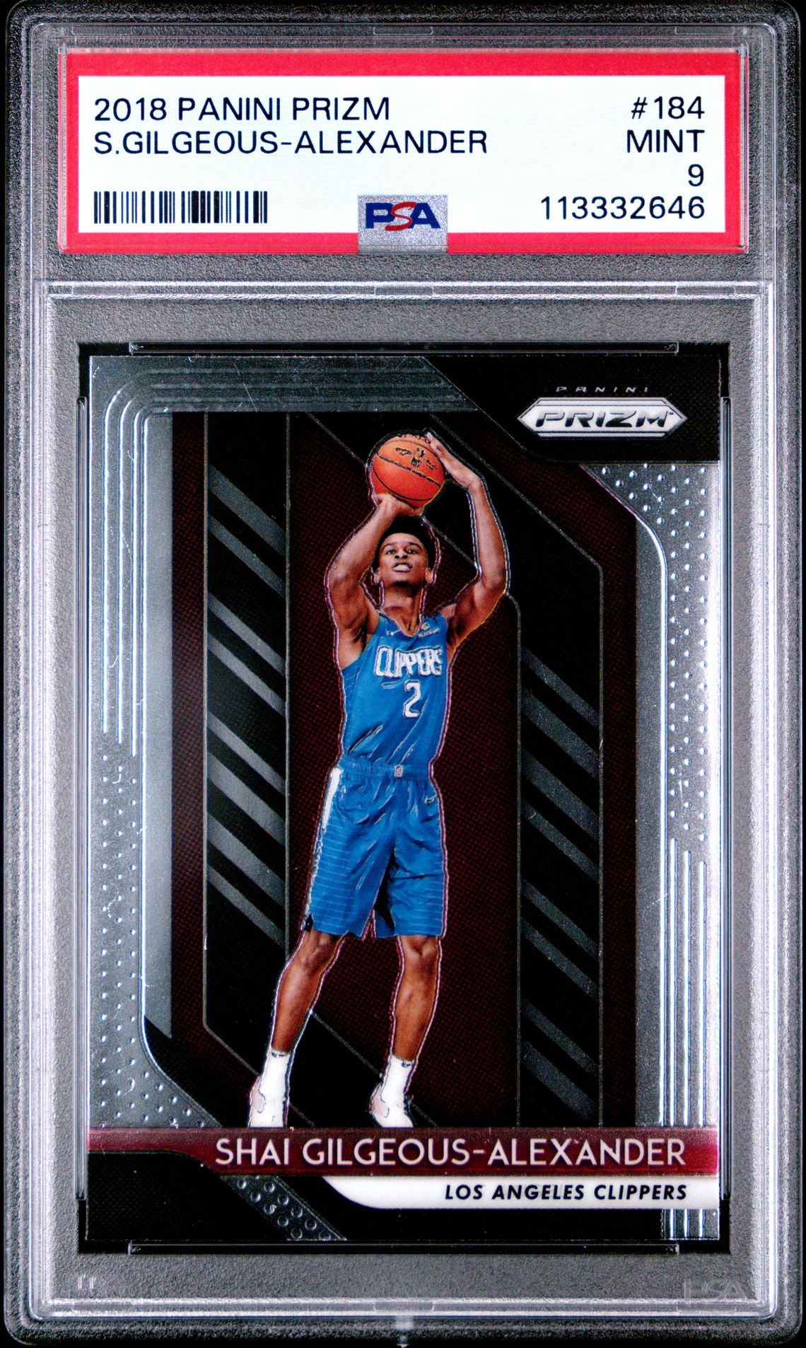 2018 Panini Prizm S.gilgeous-Alexander #184 Mint 9 front