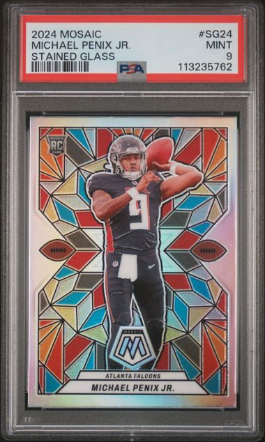 2024 Panini Mosaic Stained Glass Michael Penix Jr. #Sg24 Mint 9 front